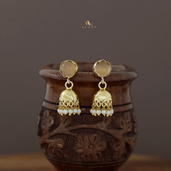 Nayeli Golden Pearl Jhumka