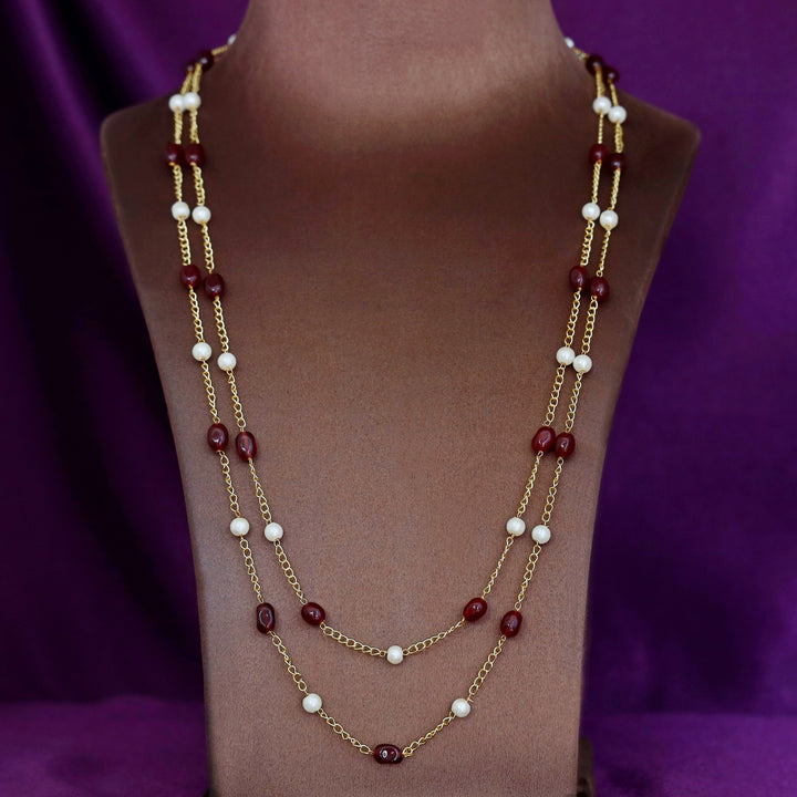 Golden Two Layer Pearl Neckpiece