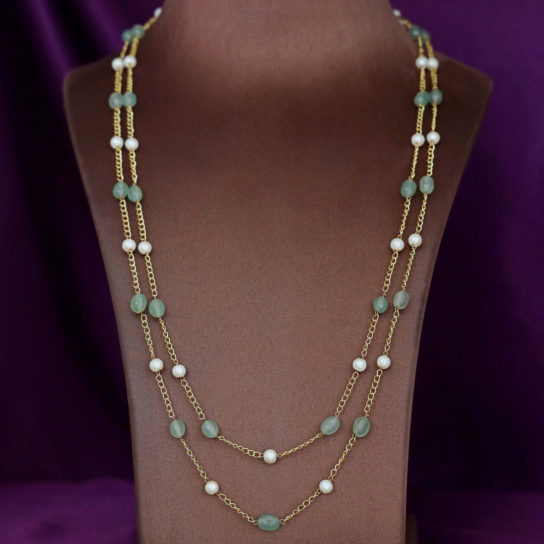 Golden Two Layer Pearl Neckpiece