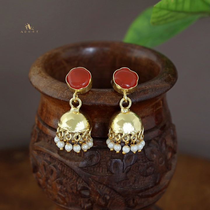 Nayeli Golden Pearl Jhumka