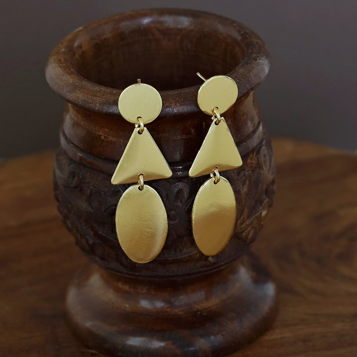 Bexley Golden Geometrical Earring