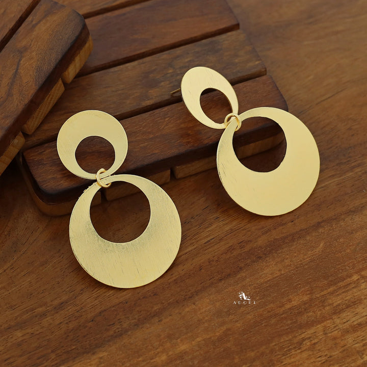 Austina Golden Dual Circle Earring