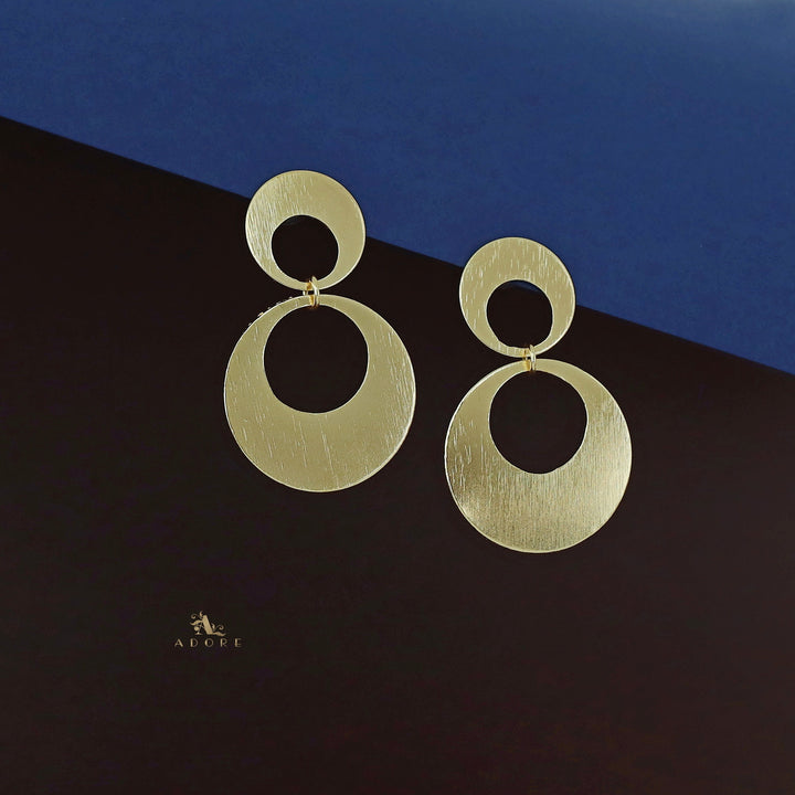 Austina Golden Dual Circle Earring