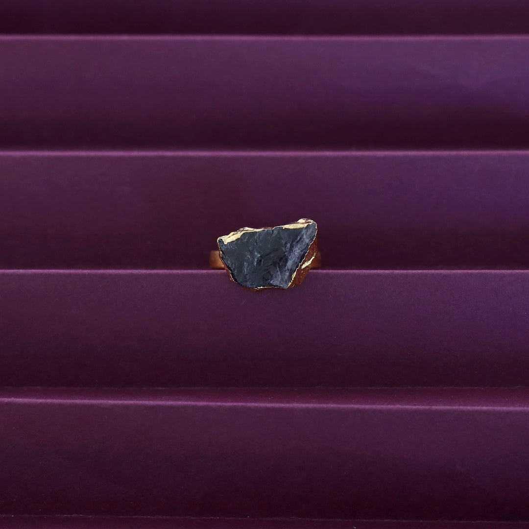 Golden Electro Plated Druzy Stone Ring