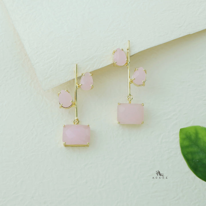 Lillian Glossy Drop + Rectangle Earring