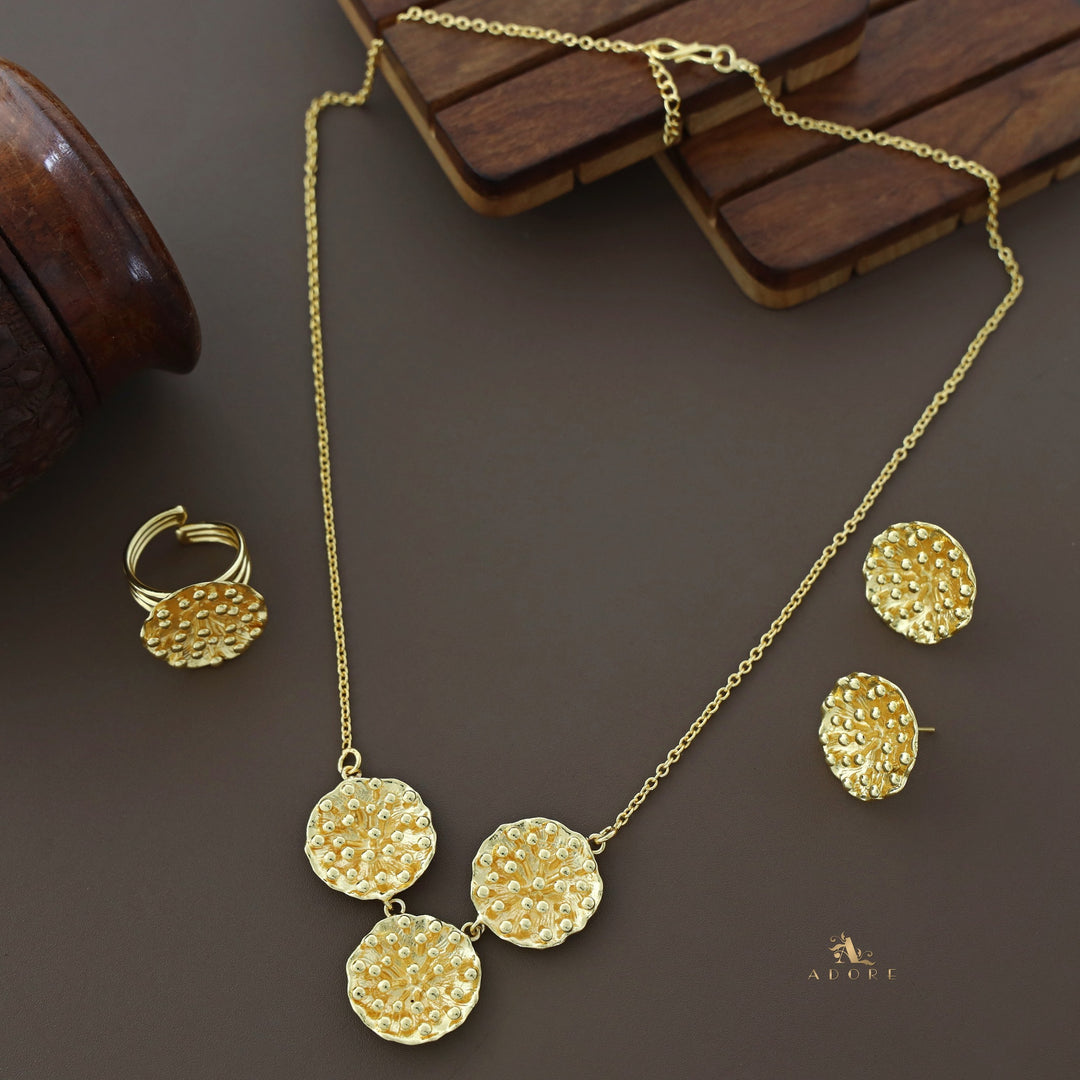 Golden Dotted Flower Combo