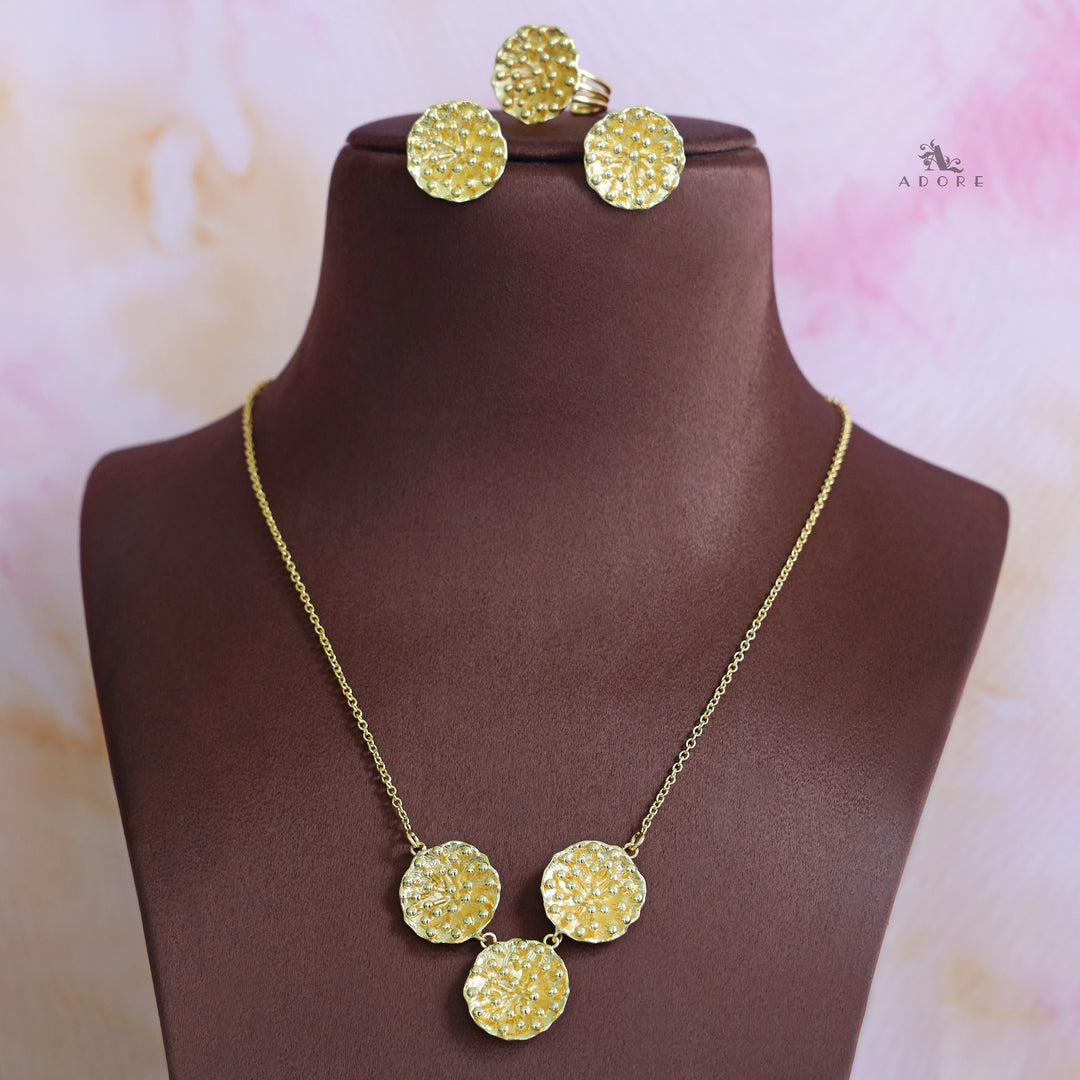 Golden Dotted Flower Combo