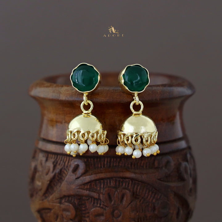 Nayeli Golden Pearl Jhumka