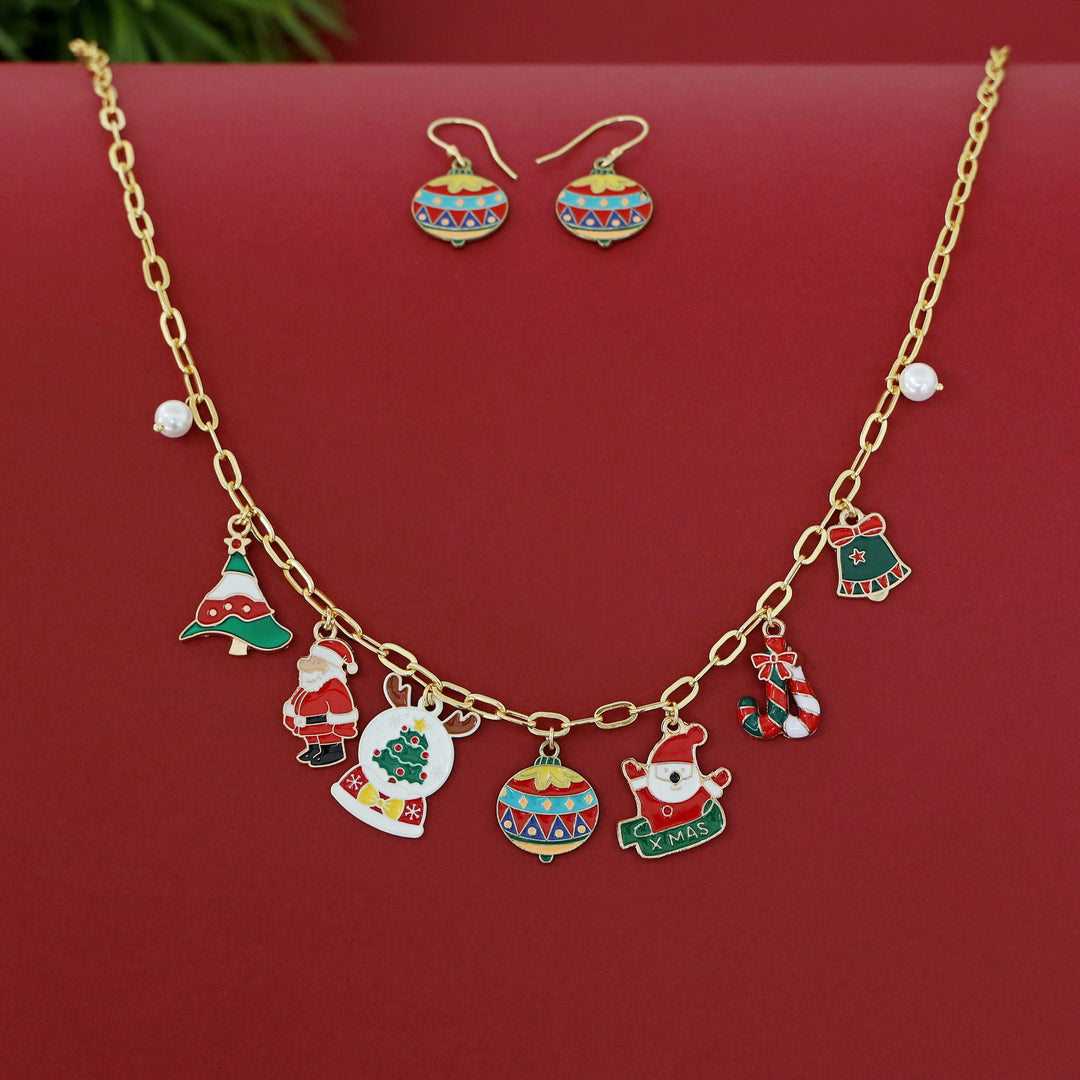 X'MAS Charm Neckpiece With Drop