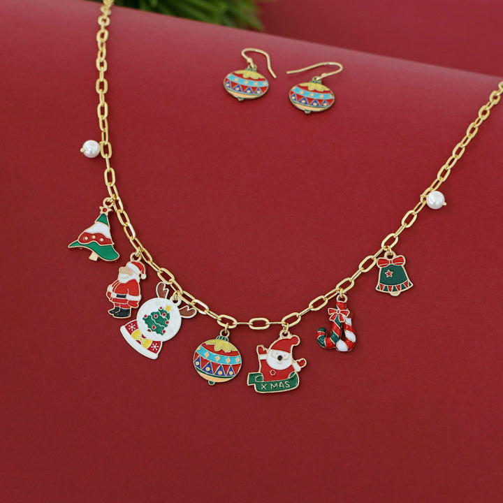 X'MAS Charm Neckpiece With Drop