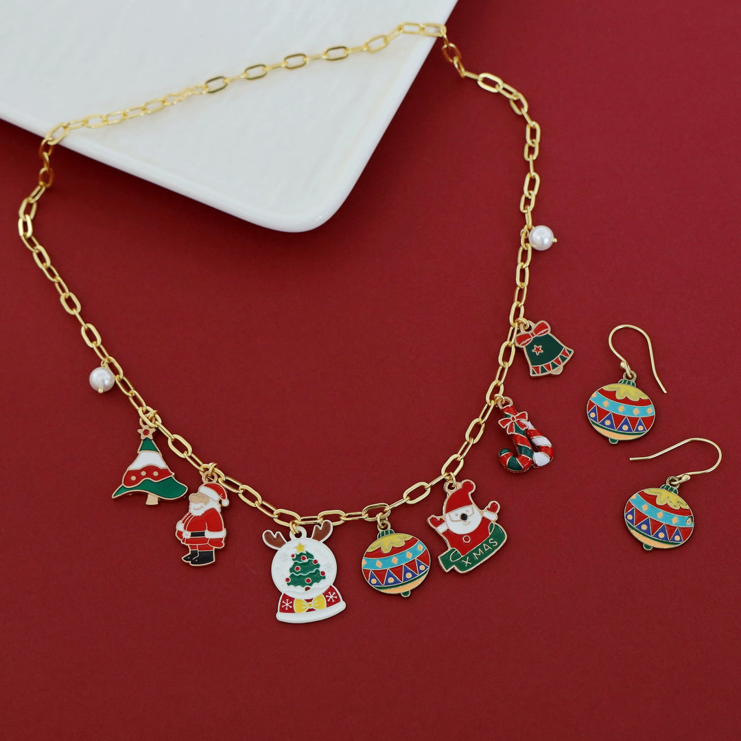 X'MAS Charm Neckpiece With Drop