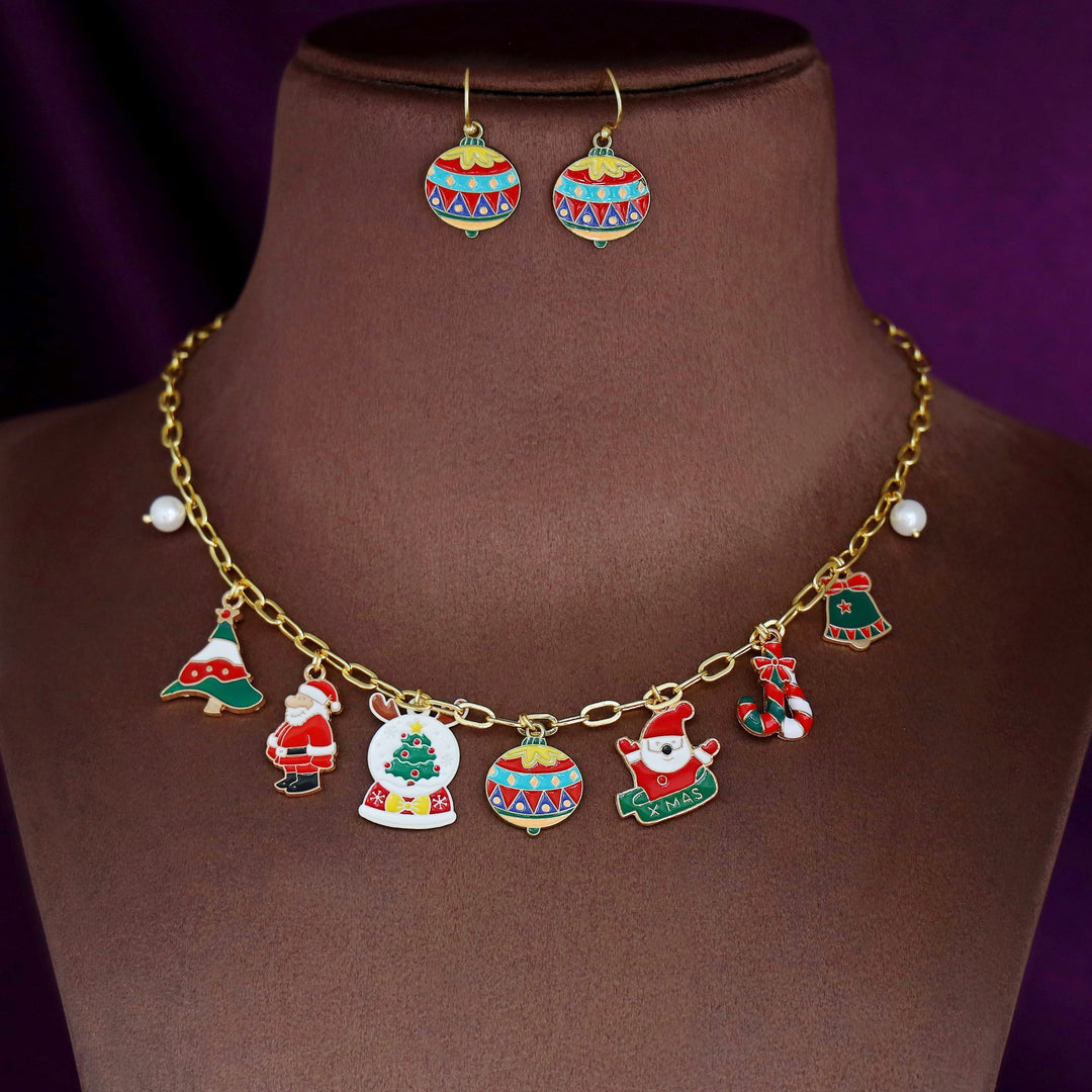 X'MAS Charm Neckpiece With Drop