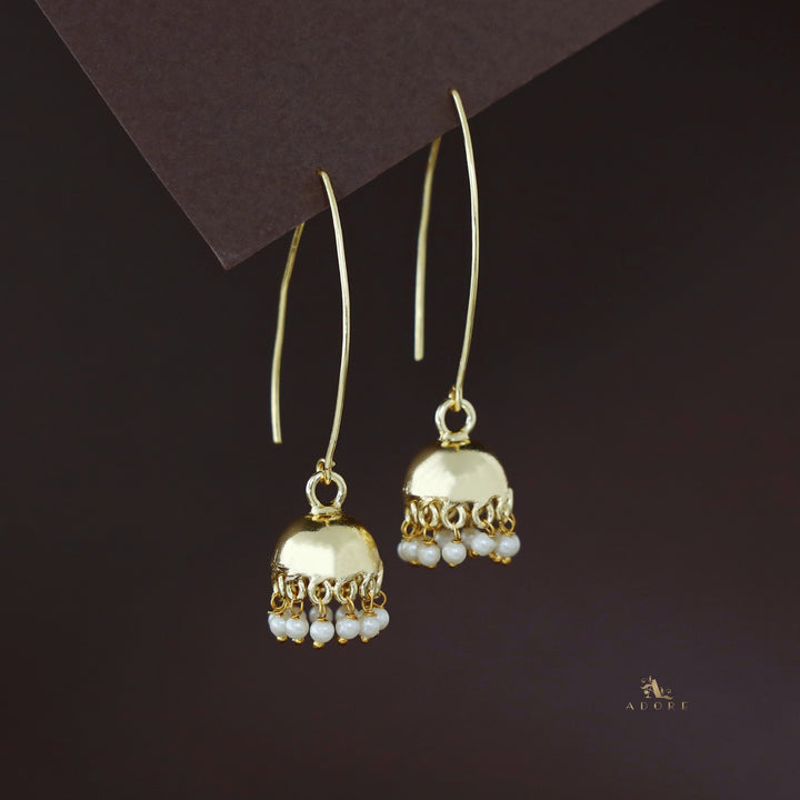 Amilia Concave Golden Pearl Jhumka