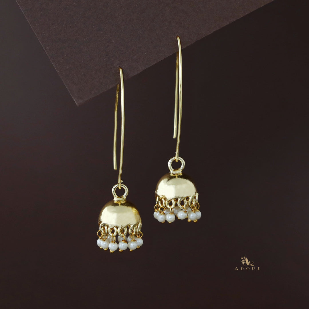 Amilia Concave Golden Pearl Jhumka