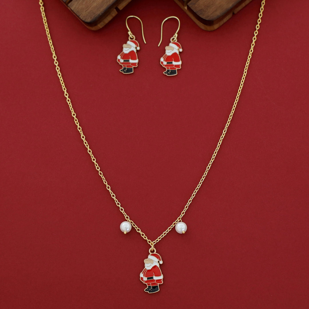 X'mas Charm Single Pendant Neckpiece With Drop