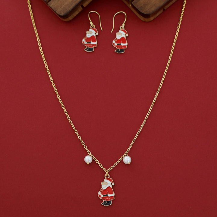 X'mas Charm Single Pendant Neckpiece With Drop