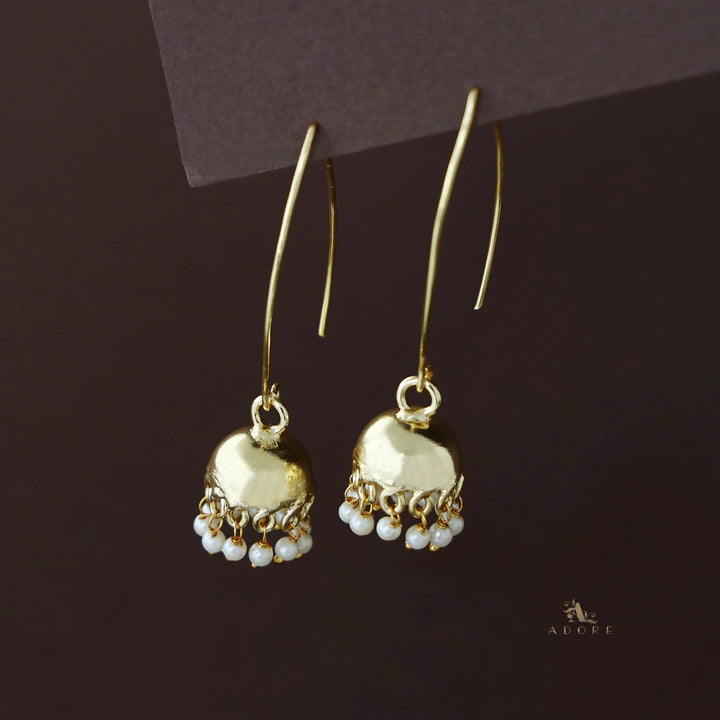 Amilia Concave Golden Pearl Jhumka