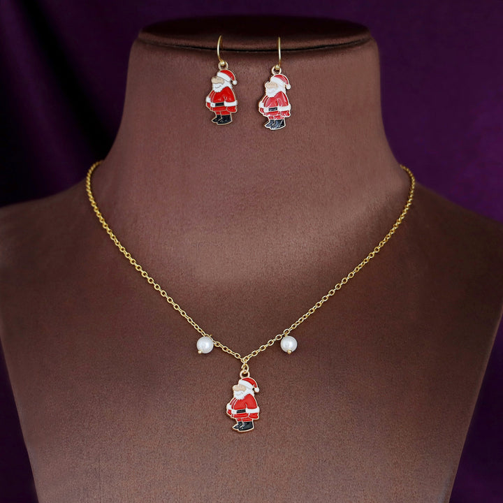 X'mas Charm Single Pendant Neckpiece With Drop