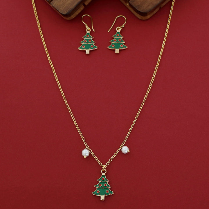 X'mas Charm Single Pendant Neckpiece With Drop