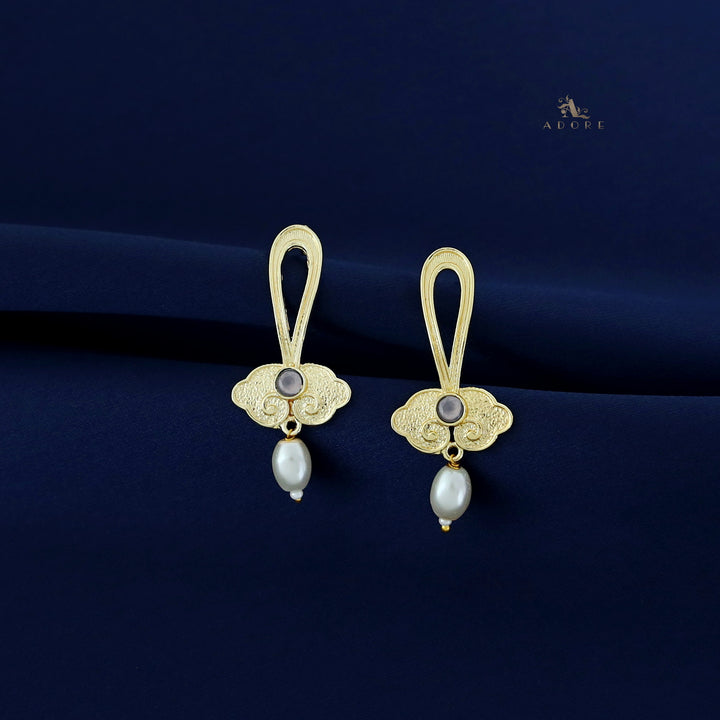 Shanaya Golden Pearl Earring