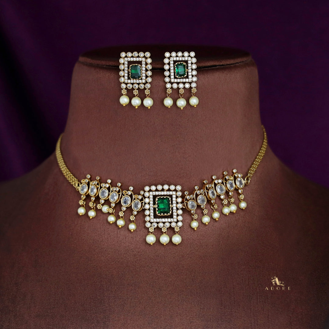 Nilakshi Pearl Interchangeable Choker With Earring