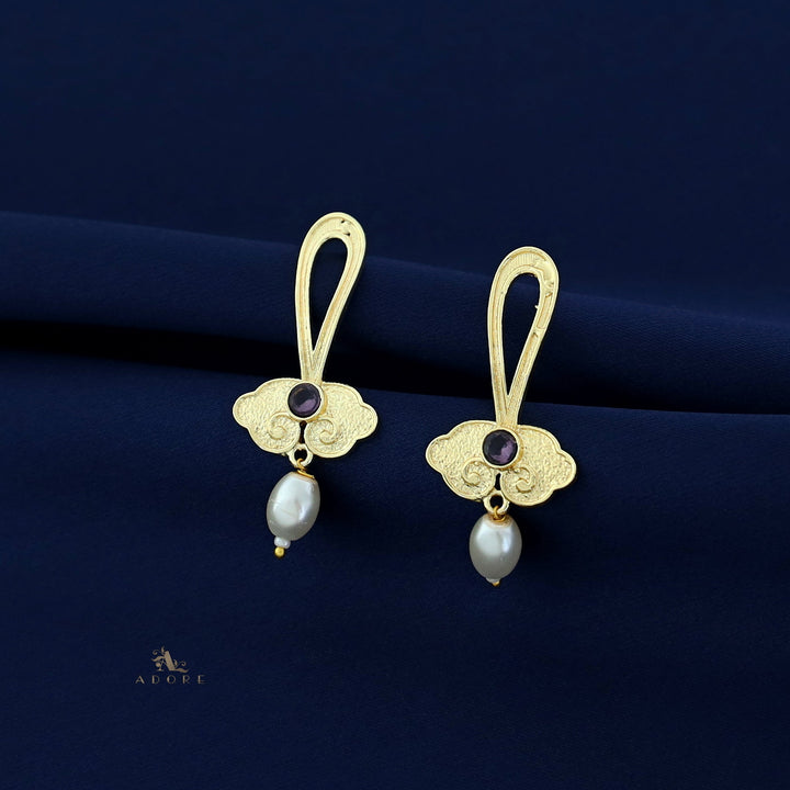 Shanaya Golden Pearl Earring