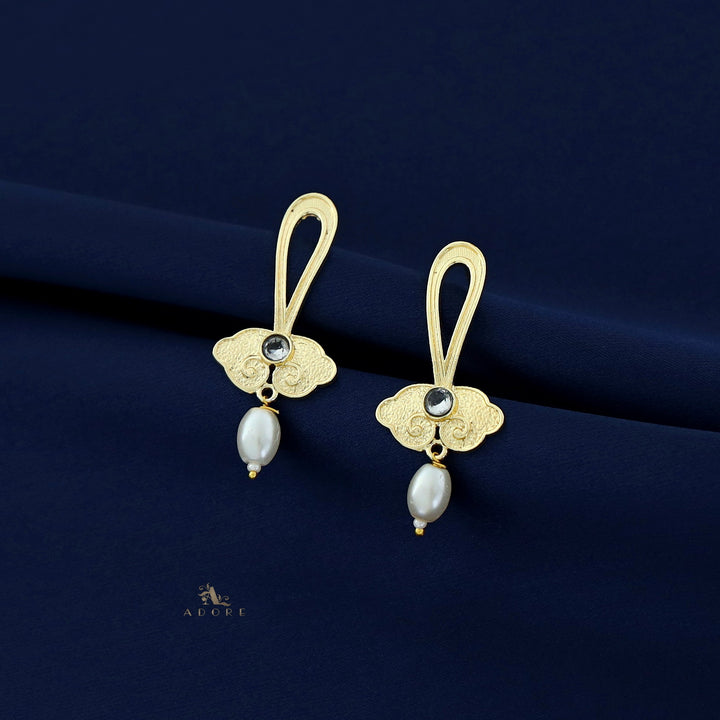 Shanaya Golden Pearl Earring