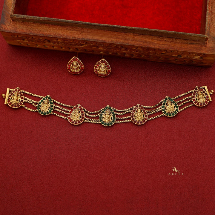 Daamini 4 Layer Lakshmi Choker With Stud