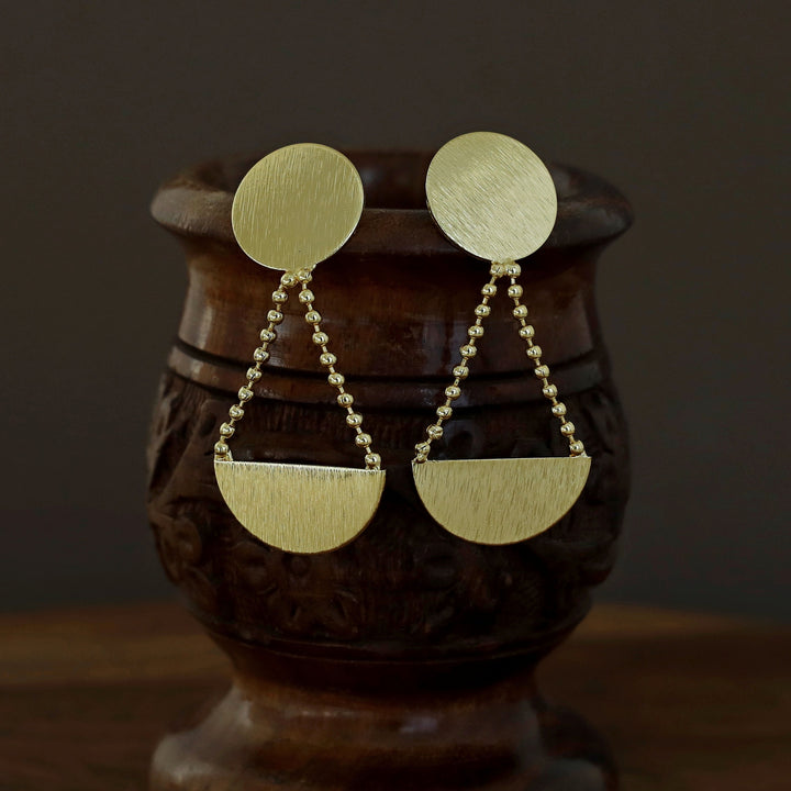 Elma Golden Circle Beaded Earring