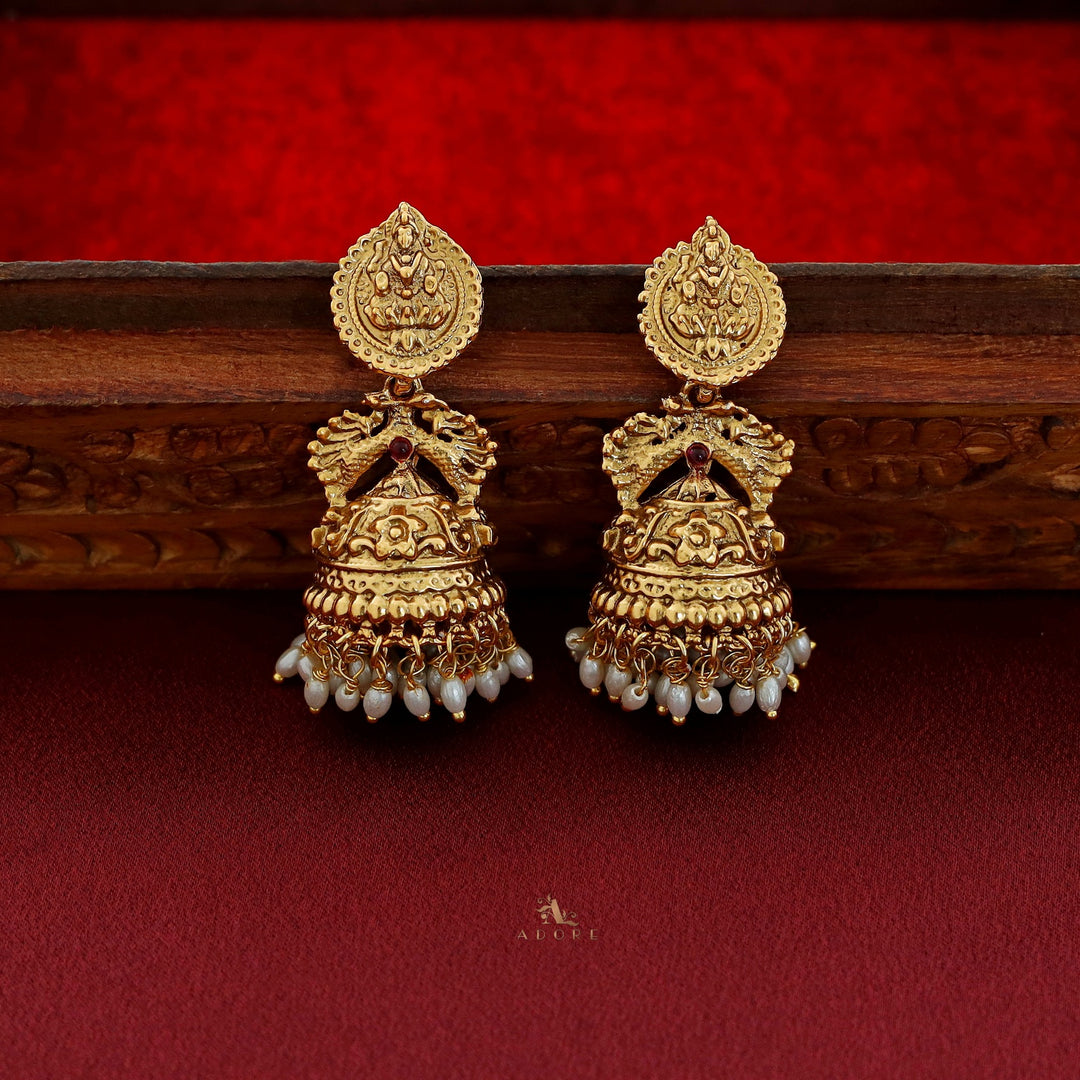 Saraswathi Devi Rice Pearl Jhumka