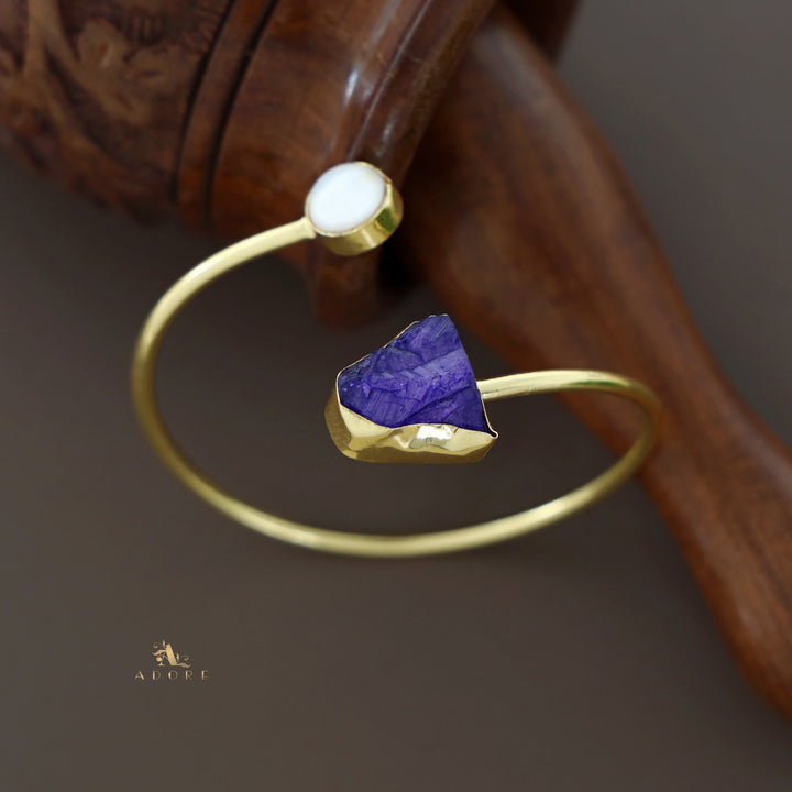 Libra Dyed Stone + Pearl Bangle