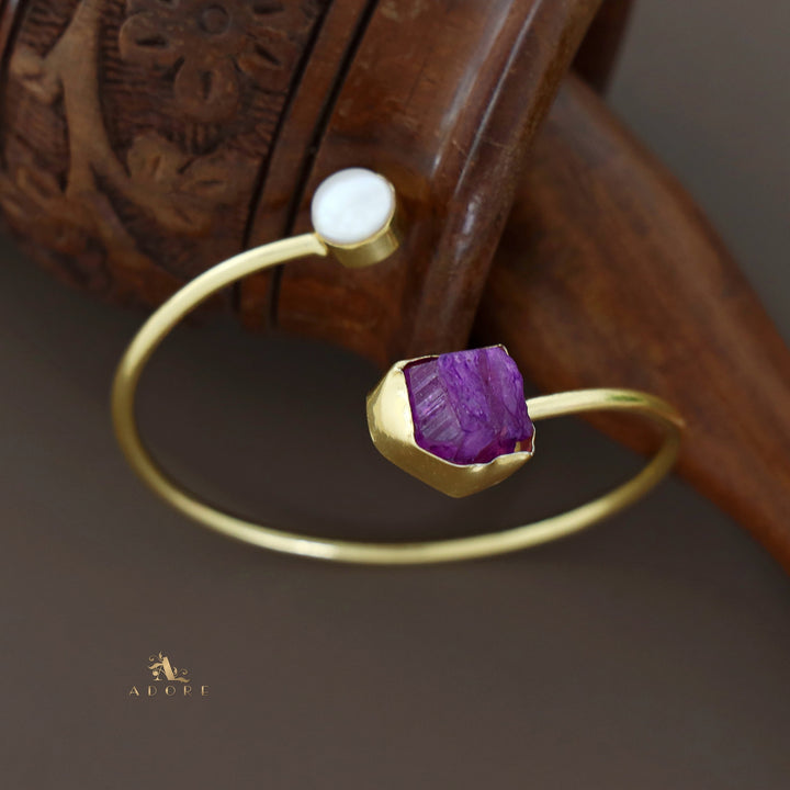 Libra Dyed Stone + Pearl Bangle