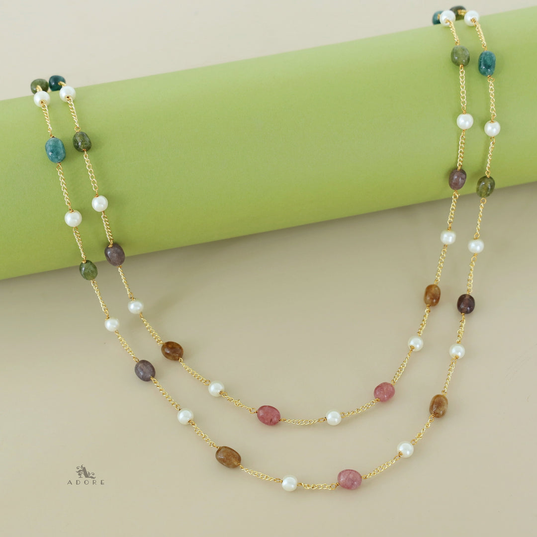 Golden Two Layer Pearl Neckpiece