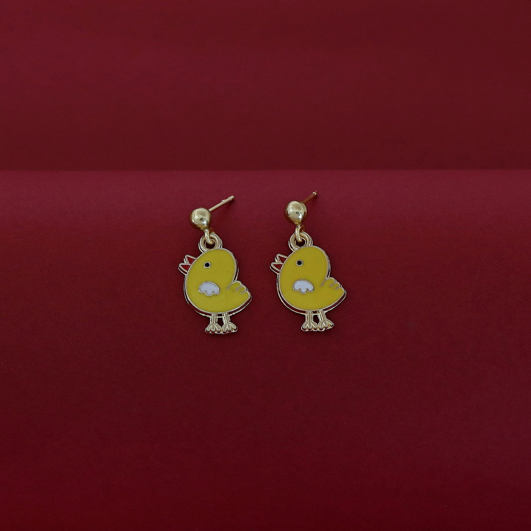 Baby Chick Kids Charm Neckpiece With Earring