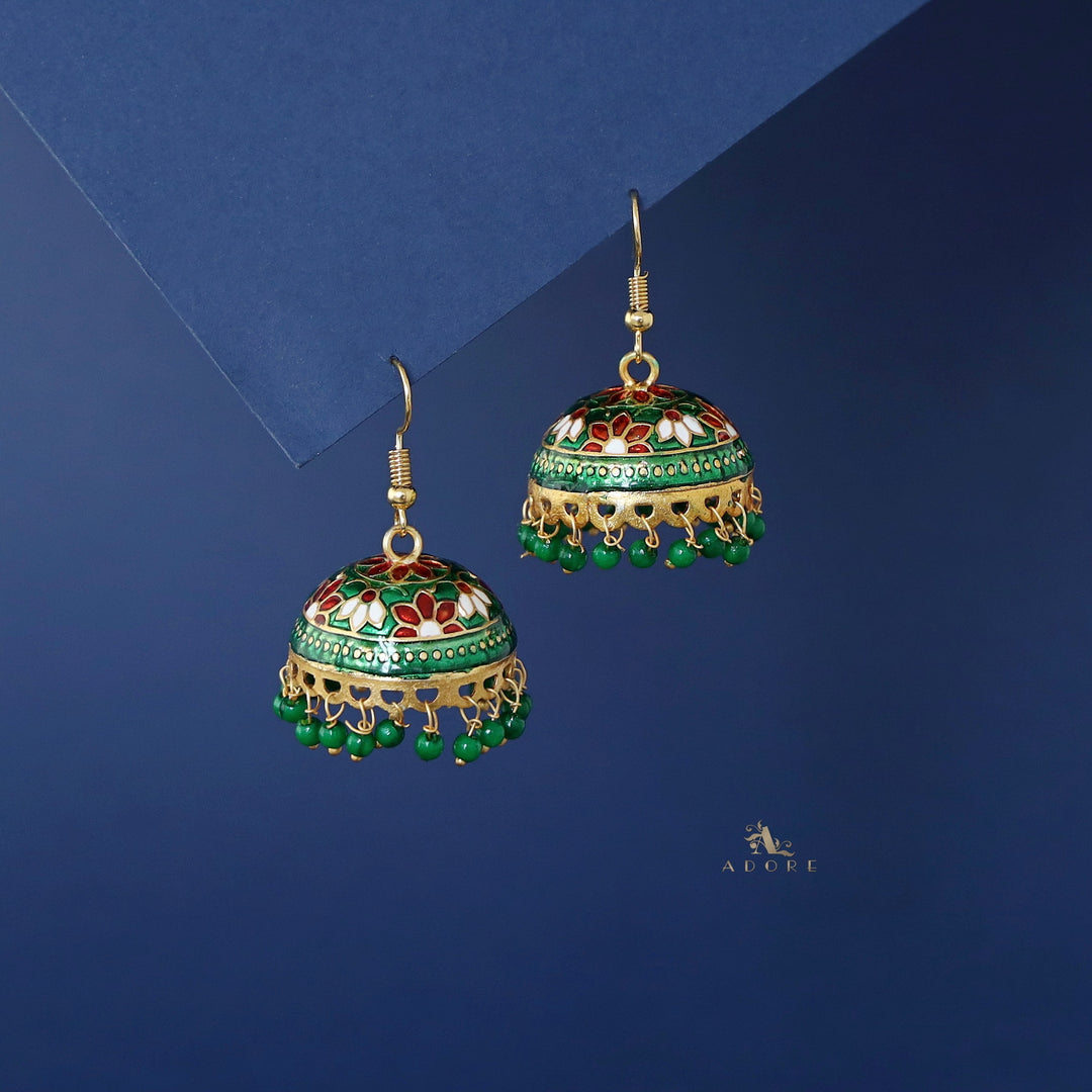 Kaitha Handpainted Pearl Jhumka Drop