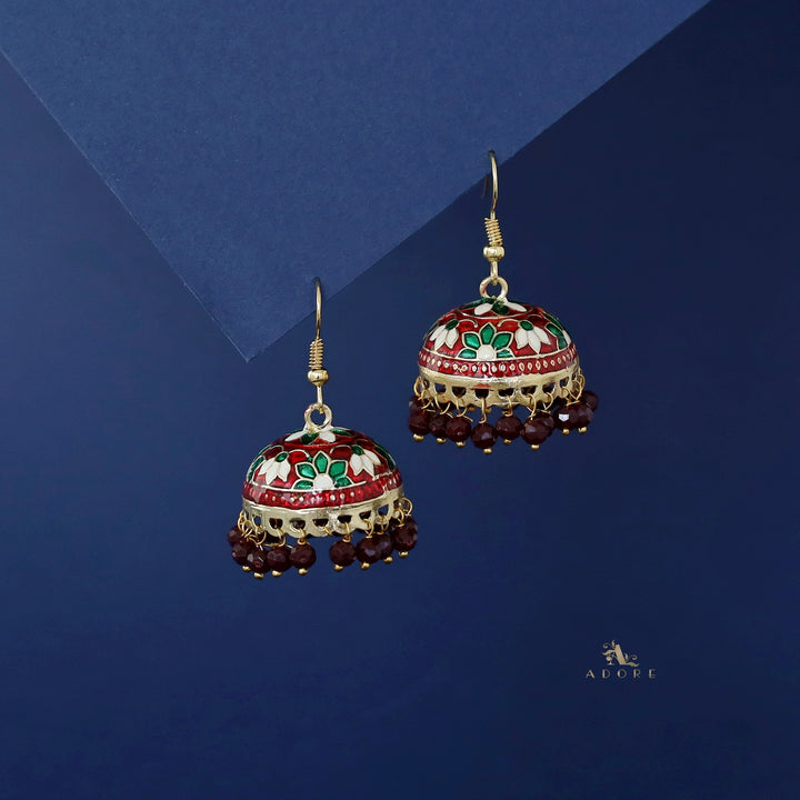 Kaitha Handpainted Pearl Jhumka Drop