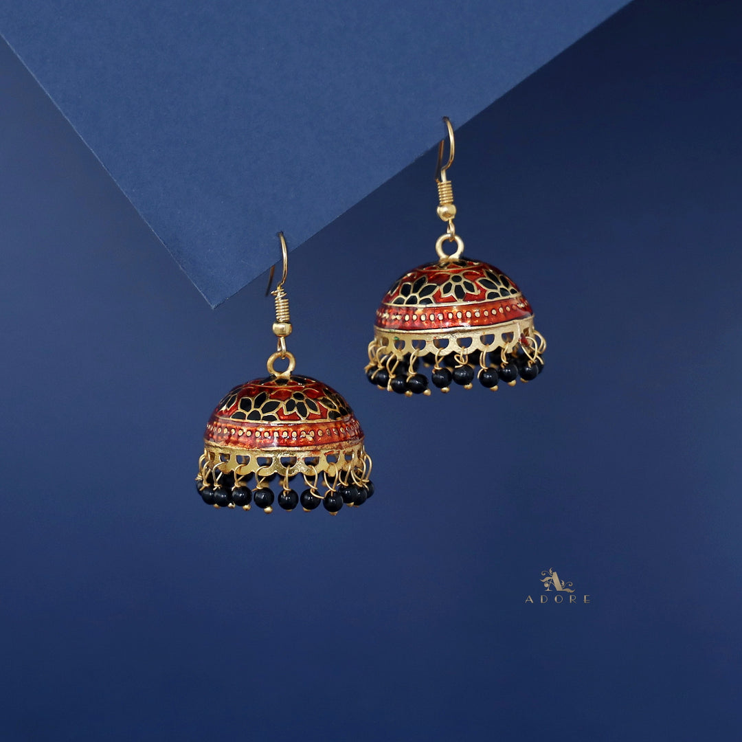 Kaitha Handpainted Pearl Jhumka Drop