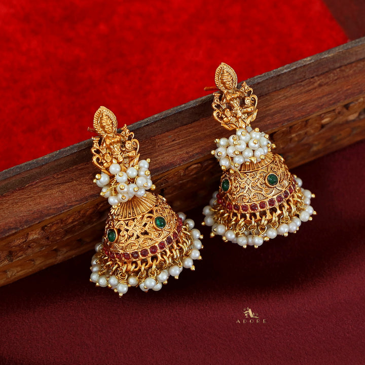 Alankrithi Lakshmi Pearl Jhumka