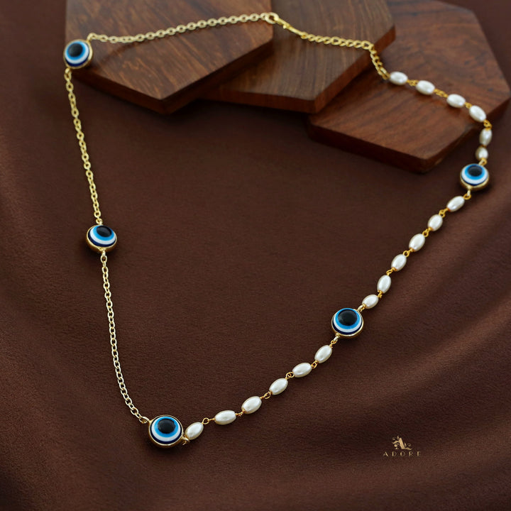 Daphne Evil Eye Pearl Neckpiece