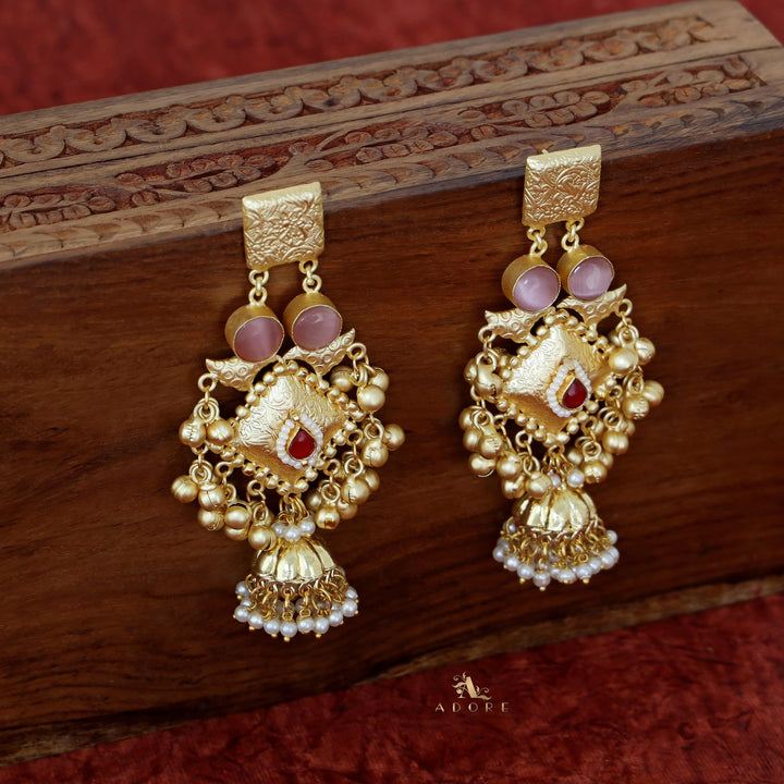 Akshara Golden Diamond Ghungroo Earring