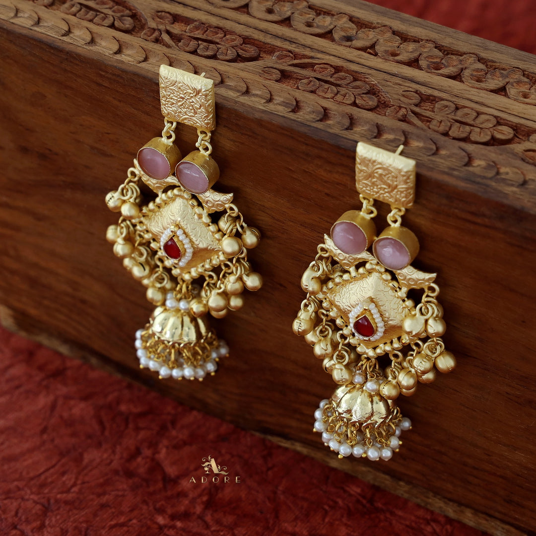 Akshara Golden Diamond Ghungroo Earring