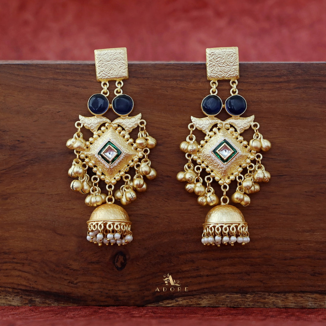 Akshara Golden Diamond Ghungroo Earring