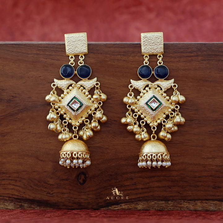 Akshara Golden Diamond Ghungroo Earring