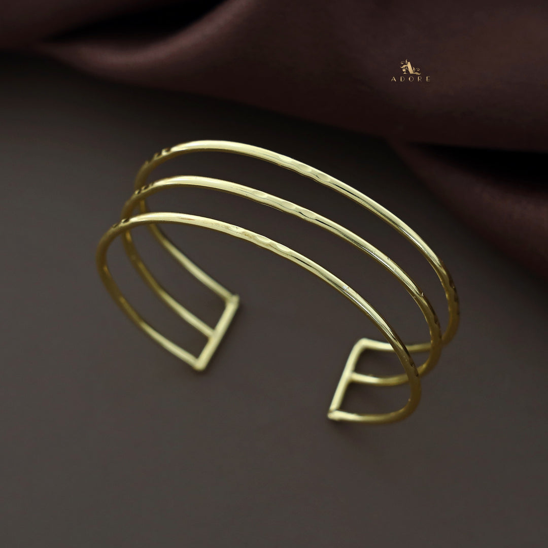 Merin Golden Simple 3 Layer Bangle