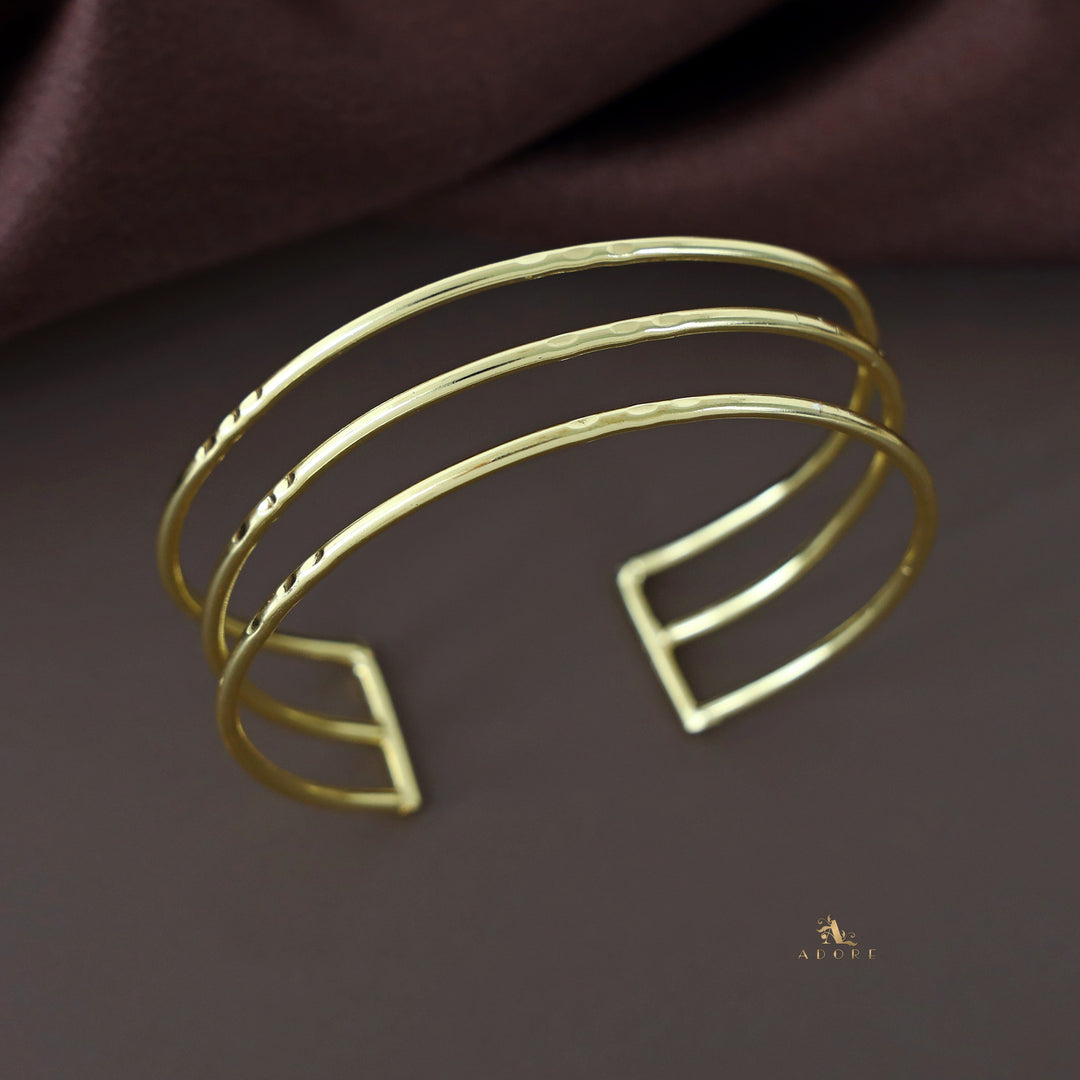 Merin Golden Simple 3 Layer Bangle