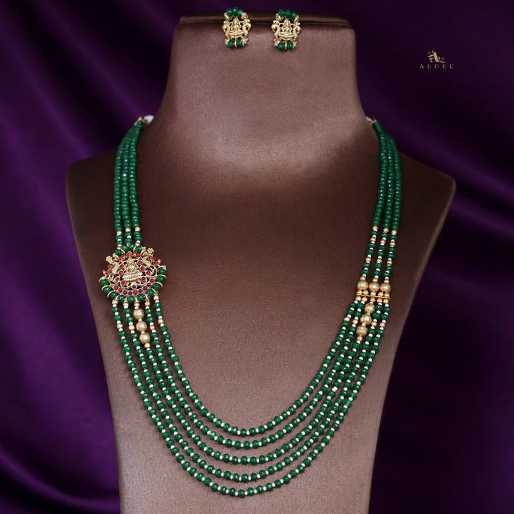 Lakshmi Devi Layered Neckpiece With Stud