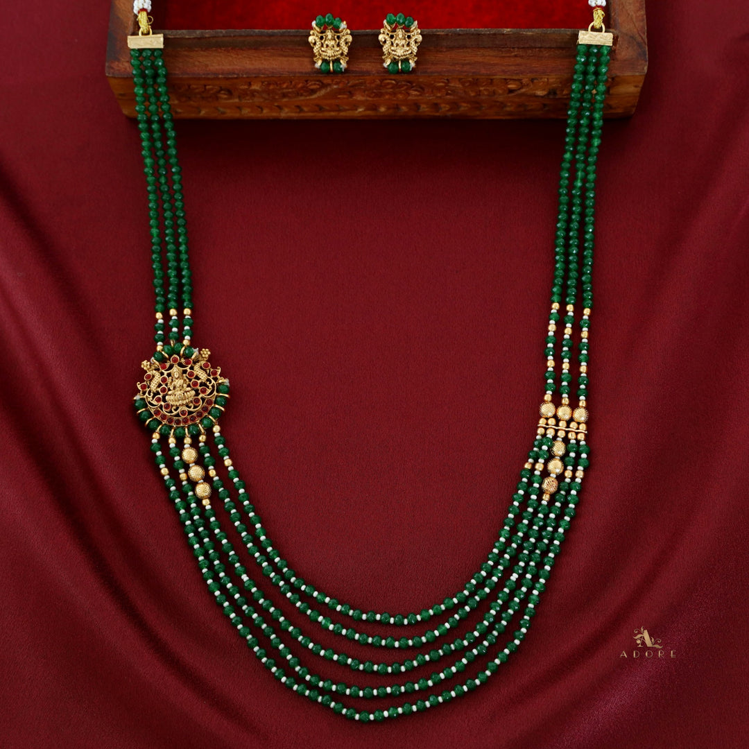 Lakshmi Devi Layered Neckpiece With Stud