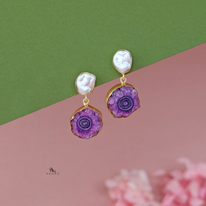 Elvera Baroque + Agate Earring