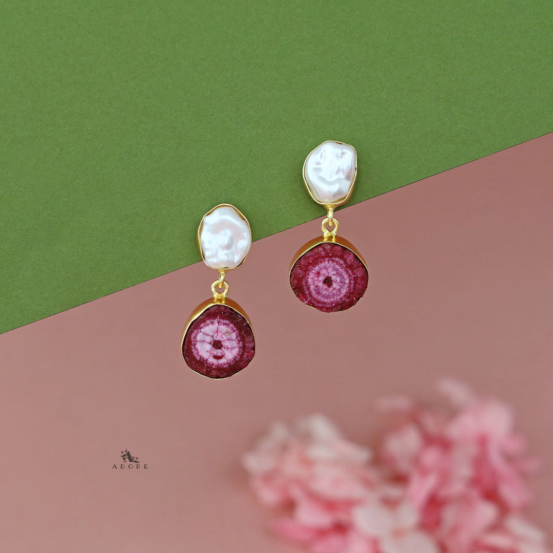 Elvera Baroque + Agate Earring