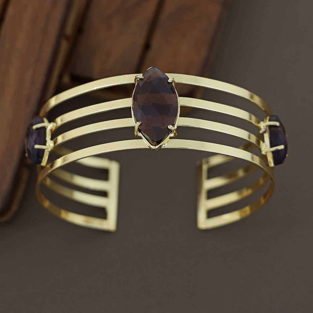 Golden 4 Layer Glossy Ellipse Bangle